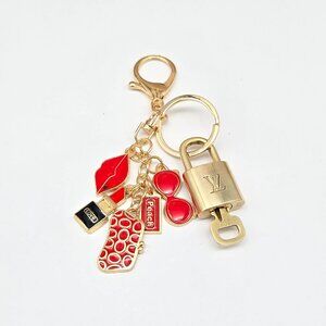 Authentic Louis Vuitton Lock & Key with Unbranded Bagcharm, Keychain 121525